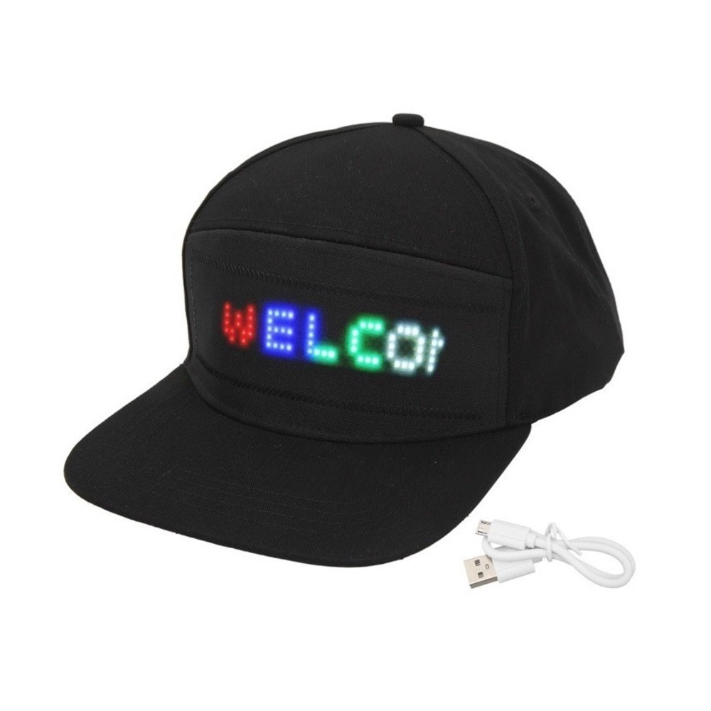 Programmable LED Hat Baseball Cap Bluetooth APP Control Colorful LED Cap Party - Picture 6 of 9